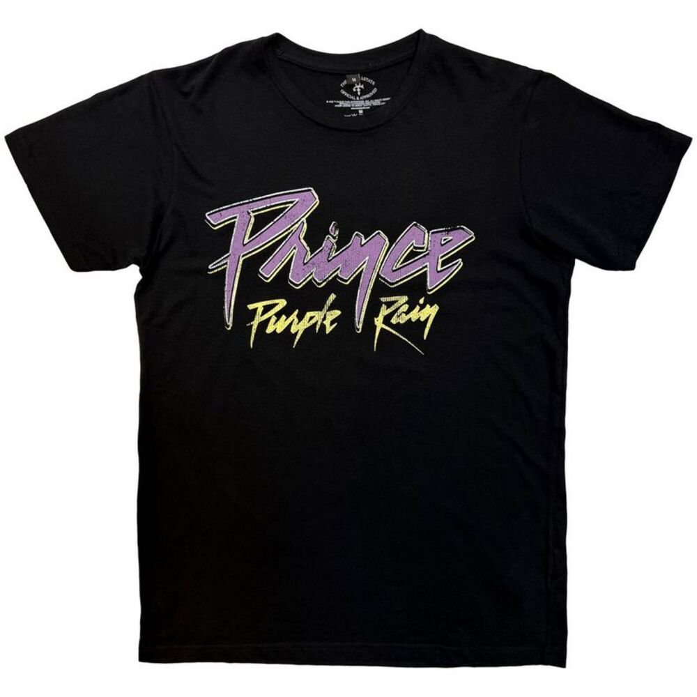 Prince Unisex Adult Purple Rain 40th Anniversary T-Shirt / Black